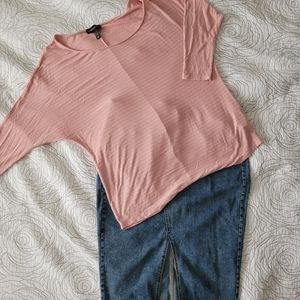 Pink 3/4 sleeve top Love & Legend